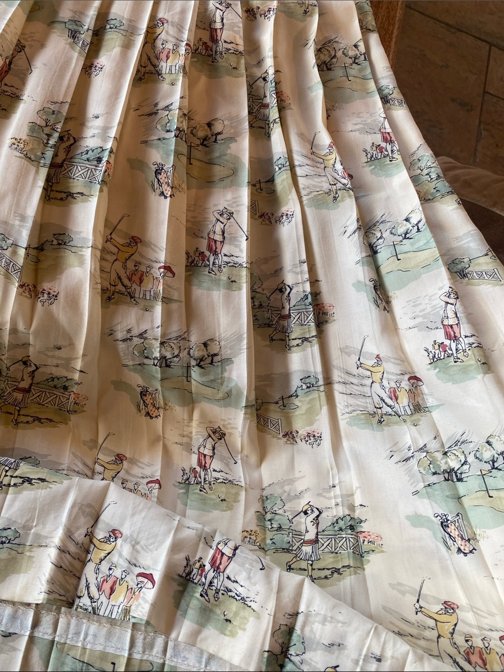 Brooks Brothers Vintage Golf Theme Skirt